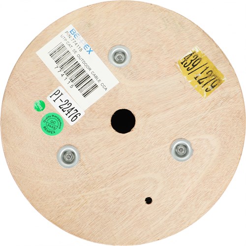 Кабель сетевой UTP 4 пары cat.5E solid 0.50мм CCA 305м черный outdoor 42110