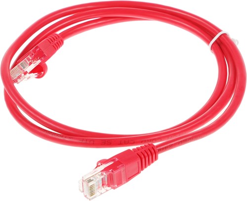 Патч-корд cat.5E molded 1м красный RJ-45 (m)-RJ-45 (m) (упак.:1шт) 42124