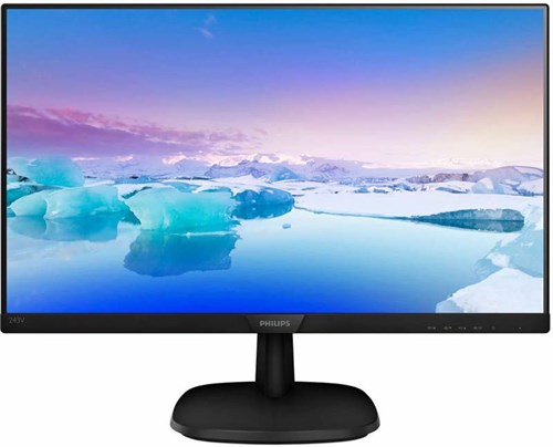 Монитор Philips 23.8" 243V7QDAB (00/01) черный IPS LED 16:9 DVI HDMI M/M матовая 250cd 1920x1080 75H 243V7QDAB
