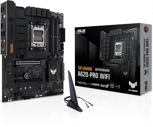 Материнская плата Asus TUF GAMING A620-PRO WIFI Socket AM5 AMD A620 4xDDR5 ATX AC`97 8ch(7.1) 2.5Gg  TUF GAMING A620-PRO WIFI