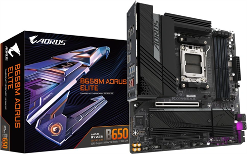 Материнская плата Gigabyte B650M AORUS ELITE Socket AM5 AMD B650 mATX AC`97 8ch(7.1) 2.5Gg RAID+HDMI B650M AORUS ELITE