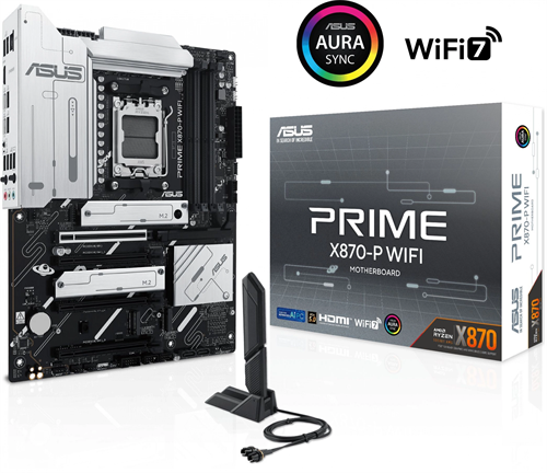 Материнская плата Asus PRIME X870-P WIFI Socket AM5 AMD X870 4xDDR5 ATX AC`97 8ch(7.1) 2.5Gg RAID+HD PRIME X870-P WIFI