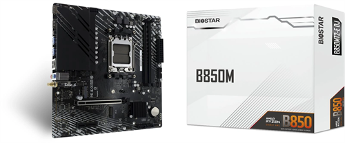 Материнская плата Biostar B850MT2-E DJ Socket AM5 AMD B850 2xDDR5 mATX AC`97 8ch(7.1) 2.5Gg RAID+HDM B850MT2-E DJ