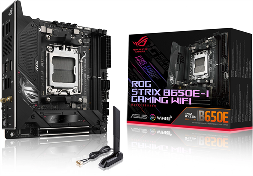 Материнская плата Asus ROG STRIX B650E-I GAMING WIFI Socket AM5 AMD B650 2xDDR5 mini-ITX AC`97 8ch(7 ROG STRIX B650E-I GAMING WIFI