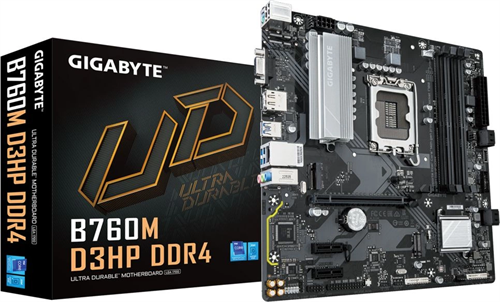 Материнская плата Gigabyte B760M D3HP DDR4 Soc-1700 Intel B760 4xDDR4 mATX AC`97 8ch(7.1) GbLAN RAID B760M D3HP DDR4