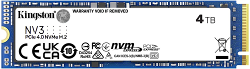 Накопитель SSD Kingston PCIe 4.0 x4 4TB SNV3S/4000G NV3 M.2 2280 SNV3S/4000G