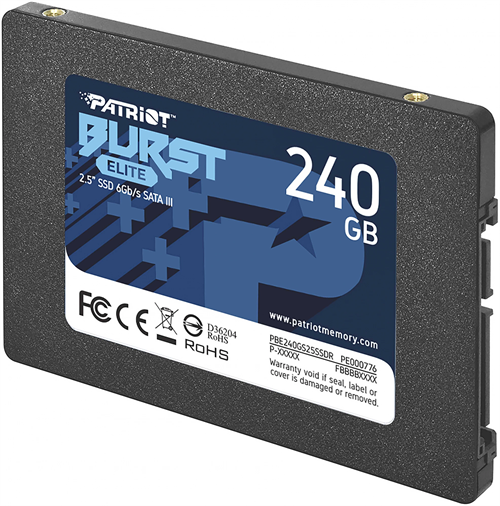 Накопитель SSD Patriot SATA-III 240GB PBE240GS25SSDR Burst Elite 2.5" PBE240GS25SSDR