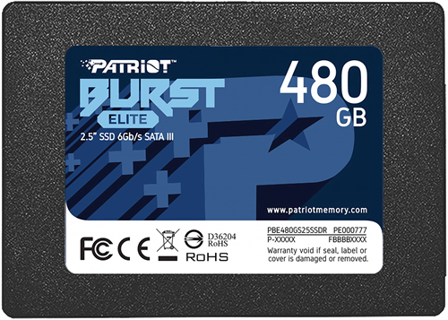 Накопитель SSD Patriot SATA-III 480GB PBE480GS25SSDR Burst Elite 2.5" PBE480GS25SSDR