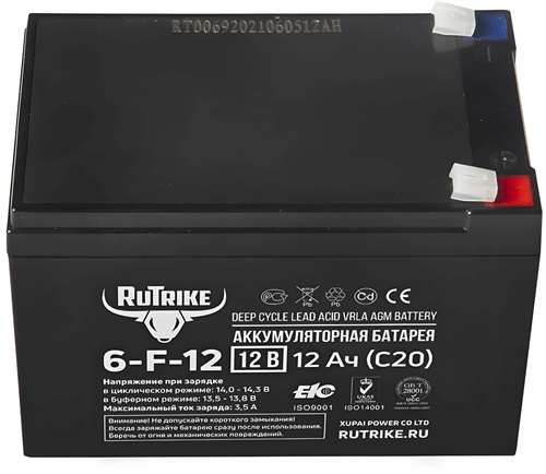 Батарея для ИБП Rutrike 6-F-12 12В 12Ач 23274