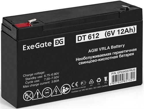 Батарея для ИБП Exegate EP234537 6В 12Ач EP234537RUS