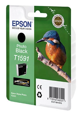 Картридж струйный Epson T1591 C13T15914010 фото черный (9100стр.) (17мл) для Epson St Ph R2000 C13T15914010