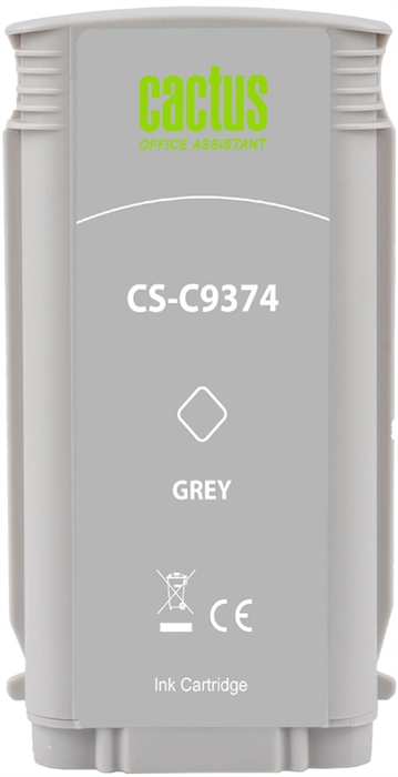 Картридж струйный Cactus CS-C9374 №72 фото серый (130мл) для HP DJ T610/T620/T770/T1100/T1100/T1120/ CS-C9374