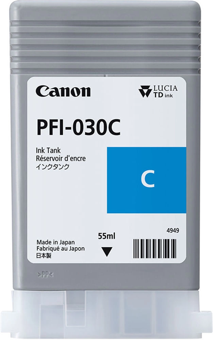 Картридж струйный Canon PFI-030C 3490C001 голубой (55мл) для Canon imagePROGRAF TA-20, TA-30, TM-240 3490C001