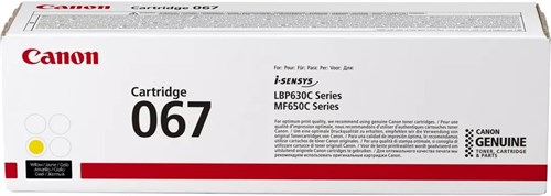 Картридж лазерный Canon 067Y 5099C002 желтый бар.в компл. (1250стр.) для Canon LBP631/633/MF651/655/ 5099C002