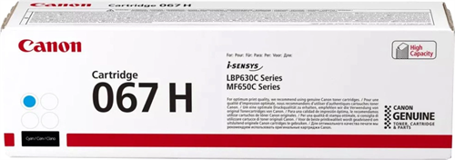 Картридж лазерный Canon 067HC 5105C002 голубой бар.в компл. (2400стр.) для Canon LBP631/633/MF651/65 5105C002