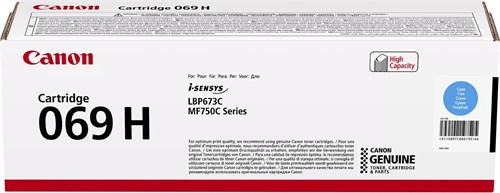 Картридж лазерный Canon 069HC 5097C002/004 голубой бар.в компл. (5500стр.) для Canon MF752Cdw/754Cdw 5097C002/004