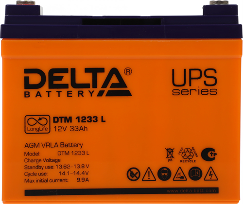 Батарея для ИБП Delta DTM 1233 L 12В 33Ач DTM 1233 L