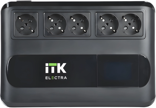 Источник бесперебойного питания ITK Electra ELT5-800VA-1-001 480Вт 800ВА черный ELT5-800VA-1-001