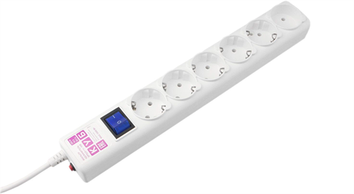 Сетевой фильтр Powercube SPG(5+1)-16B-1,9M-WHITE 1.9м (6 розеток) белый (коробка) SPG(5+1)-16B-1,9M