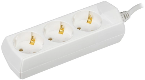 Сетевой удлинитель IEK У03 5м (3 розетки) белый (пакет ПЭ) WYP10-10-03-05-Z-G