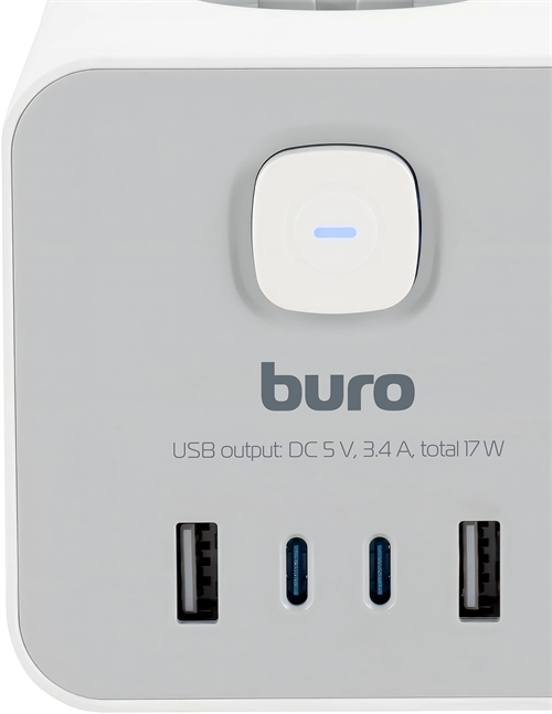 Сетевой удлинитель Buro BU-PTE4.1UC-W 1.5м (4 розетки) белый (коробка) BU-PTE4.1UC-W