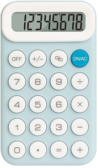 Калькулятор карманный Deli EM10 светло-голубой 8-разр. EM10 LIGHT BLUE