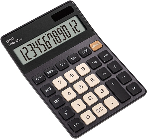 Калькулятор настольный Deli EM309 темно-серый 12-разр. EM309 DARK GREY