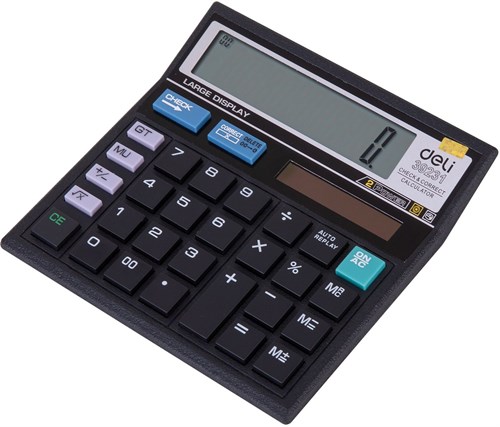 Калькулятор настольный Deli E39231 черный 12-разр. E39231