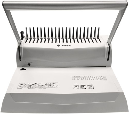 Переплетчик Heleos БП-16 A4/перф.16л.сшив/макс.500л./пластик.пруж. (6-51мм) БП-16