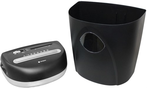 Шредер Heleos УП23-4 черный/серебристый (секр.P-4) фрагменты 13лист. 23лтр. скрепки скобы пл.карты C УП23-4