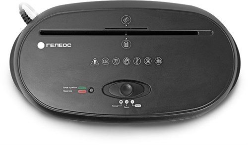 Шредер Heleos УМ24-4 черный (секр.P-4) фрагменты 14лист. 24лтр. скрепки скобы пл.карты CD УМ24-4