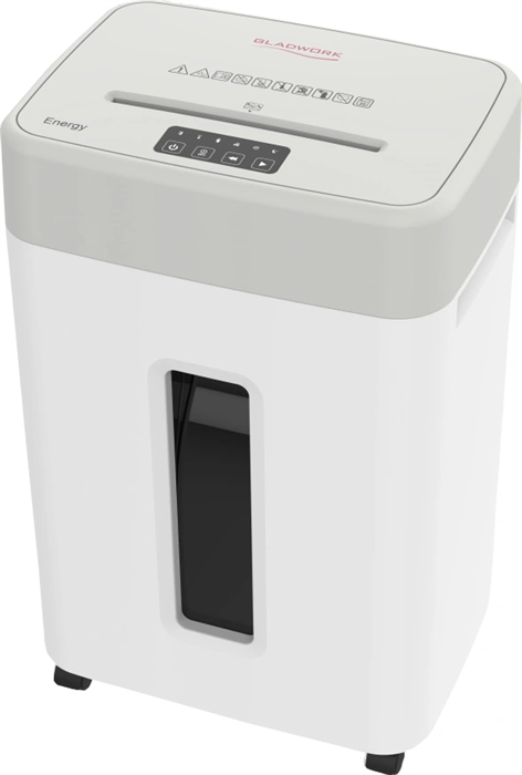 Шредер Gladwork Energy P-35CD серый (секр.P-4) фрагменты 30лист. 35лтр. скрепки скобы пл.карты CD P-35CD