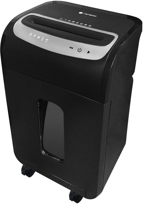 Шредер Heleos УМ35-5 черный/серебристый (секр.P-5) фрагменты 23лист. 35лтр. скрепки скобы пл.карты C УМ35-5