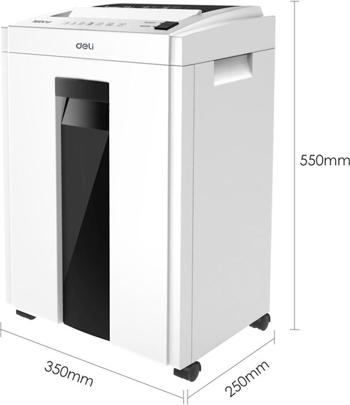 Шредер Deli ET053 белый с автоподачей (секр.P-4) фрагменты 16лист. 23лтр. ET053