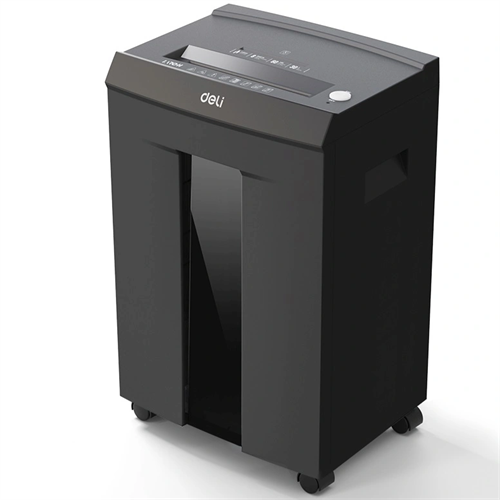 Шредер Deli Laro-H ET098 серый (секр.P-7) фрагменты 8лист. 30лтр. скрепки скобы пл.карты CD ET098