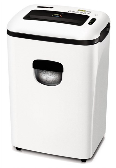 Шредер Office Kit S250 4x35 черный (секр.P-4) фрагменты 25лист. 38лтр. скрепки скобы пл.карты CD OK0440S250