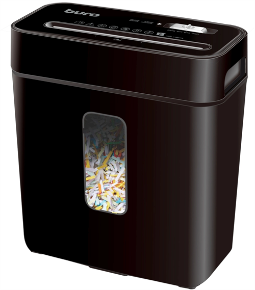 Шредер Buro Home BU-S630 черный (секр.P-4) фрагменты 6лист. 11лтр. скрепки скобы пл.карты BU-S630