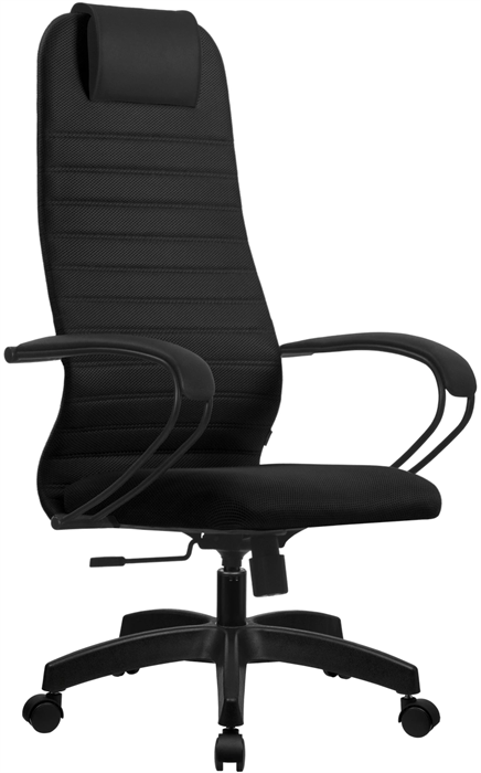 Кресло Метта SU-B-10 черный сиденье черный сетка/ткань с подголов. крестов. металл черный (комплект  Z312448030