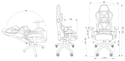 Кресло игровое Cactus CS-CHR-0099BL с RGB подсветкой черный экокожа с подголов. крестов. сталь CS-CHR-0099BL