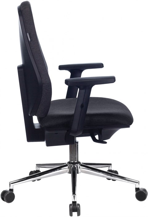 Кресло Бюрократ CH-545SL серый 38-417 крестов. металл хром CH-545SL/1D/417-G