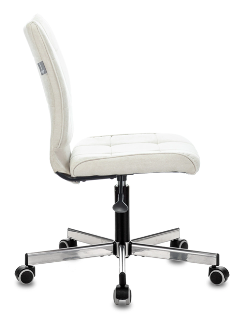 Кресло Бюрократ CH-330M молочный Velvet 20 крестов. металл хром CH-330M/VELV20