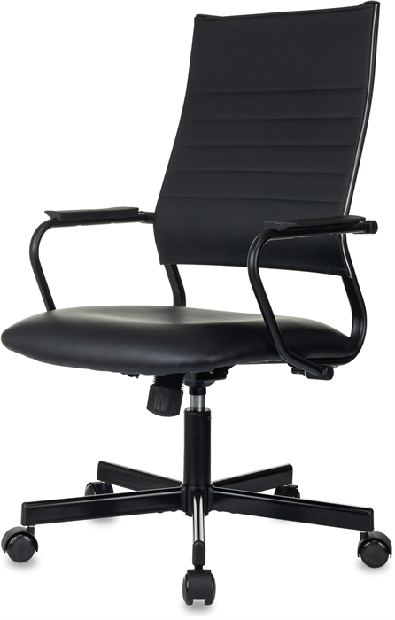 Кресло руководителя Бюрократ CH BALANCE черный экокожа крестов. металл черный CH BALANCE B-PU