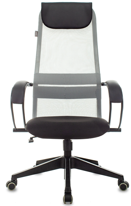 Кресло эргономичное Бюрократ CH-607 светло-серый TW-02 сиденье черный сетка/ткань с подголов. кресто CH-607/LGREY