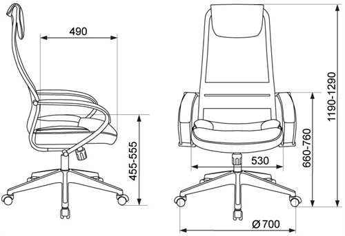 Кресло эргономичное Бюрократ CH-608 черный TW-01 сиденье черный TW-11 экокожа/сетка с подголов. крес CH-608/BLACK