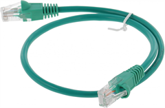 Патч-корд cat.5E stranded molded 0.5м зеленый RJ-45 (m)-RJ-45 (m) 42028