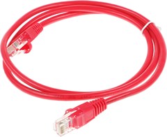 Патч-корд cat.5E molded 1м красный RJ-45 (m)-RJ-45 (m) (упак.:1шт) 42124