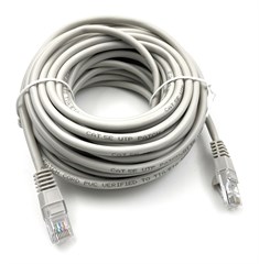 Патч-корд Buro UTP-5E-10M-G UTP 4 пары cat.5E CCA molded 10м серый RJ-45 (m)-RJ-45 (m) UTP-5E-10M-G
