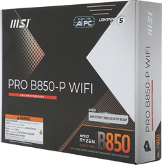 Материнская плата MSI PRO B850-P WIFI  Socket AM5 AMD B850 4xDDR5 ATX AC`97 8ch(7.1) 5Gigabit RAID+H PRO B850-P WIFI