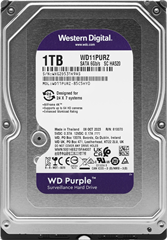 Жесткий диск WD SATA-III 1TB WD11PURZ Surveillance Purple (5400rpm) 64Mb 3.5
