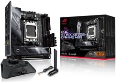 Материнская плата Asus ROG STRIX X670E-I GAMING WIFI Socket AM5 AMD X670 2xDDR5 mini-ITX AC`97 8ch(7 ROG STRIX X670E-I GAMING WIFI